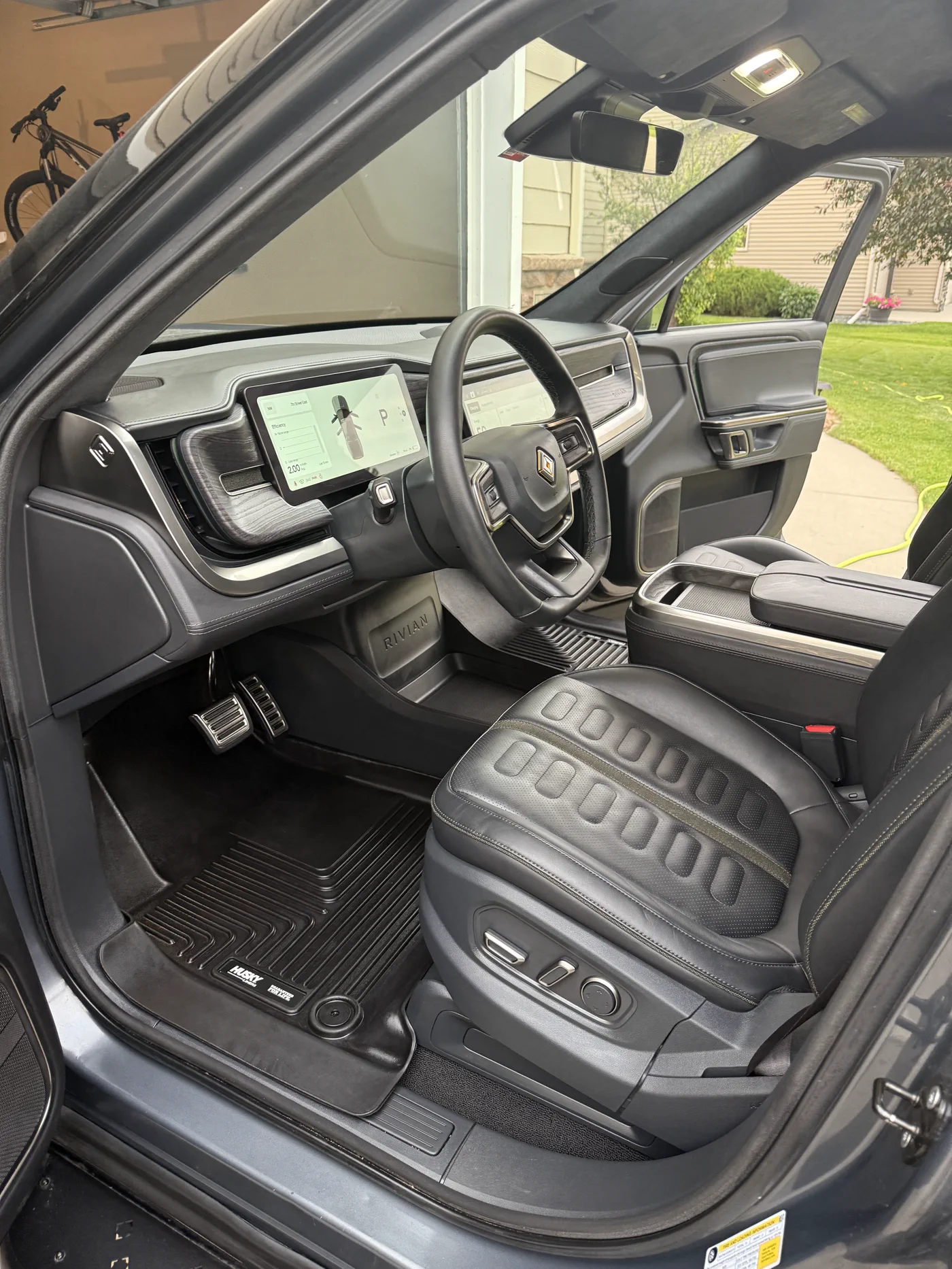After: Rivian R1S interior — detail by PureGlo in Fargo, ND.